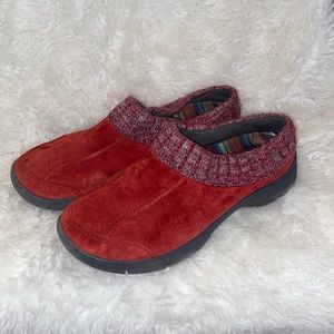 Dansko Red Suede Loafers Slip ons